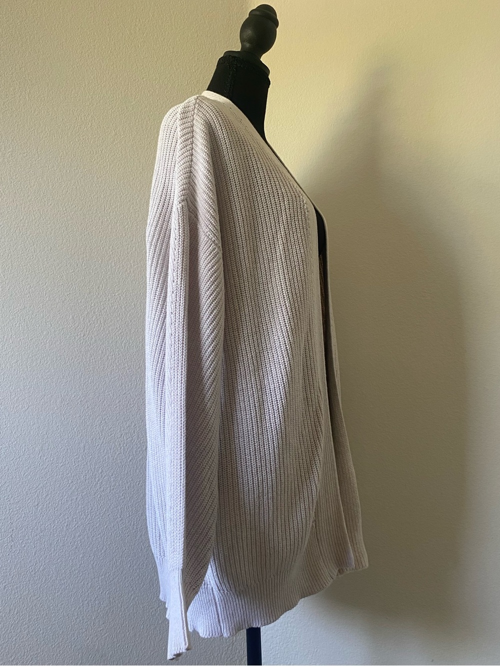 bp Open-Front Cream Ribbed Cardigan - Picture 2 of 8
